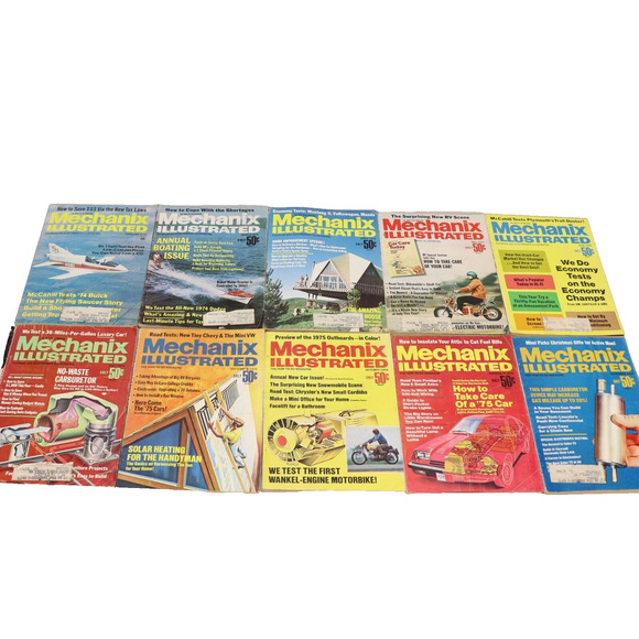 Mechanix Illustrated 1974 Lot of 10 - Picture 1 of 16